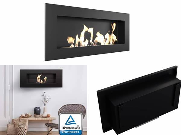Bio Chimenea plana de pared 