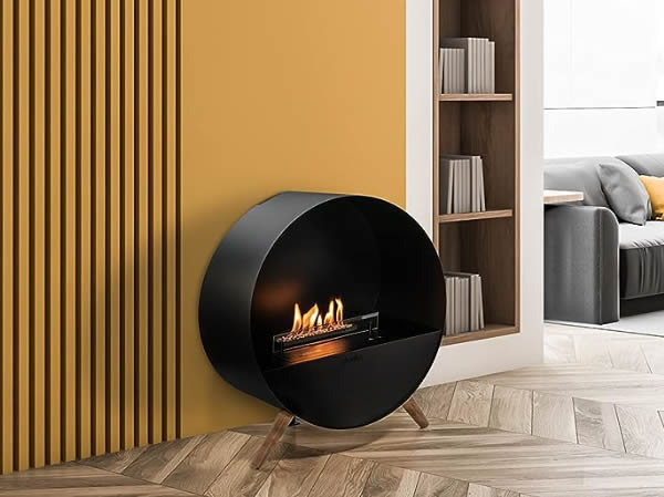 estufa chimenea etanol suelo elegante de calidad