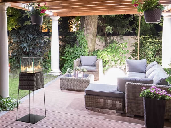 Chimenea de exterior de bioetanol