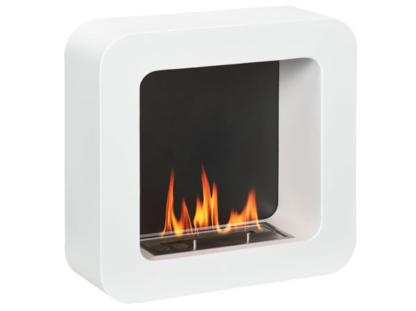 HOMCOM Chimenea de bioetanol metálica con depósito de 1L